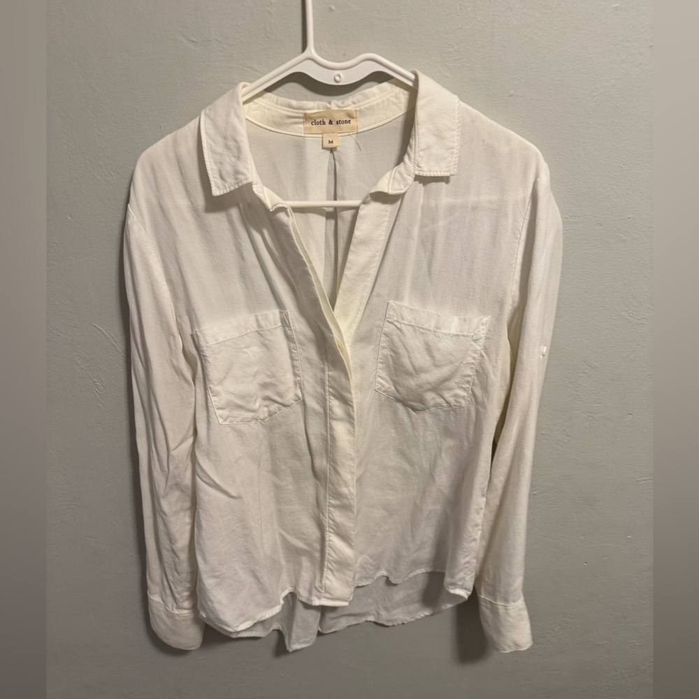 Cloth and Stone white button up shirt - medium